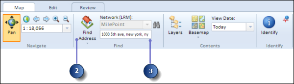 Find Address in Roadway Characteristics Editor